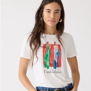 JCREW CLASSIC FIT L-AUTOMNE GRAPHIC T-SHIRT   XSMALL NWT